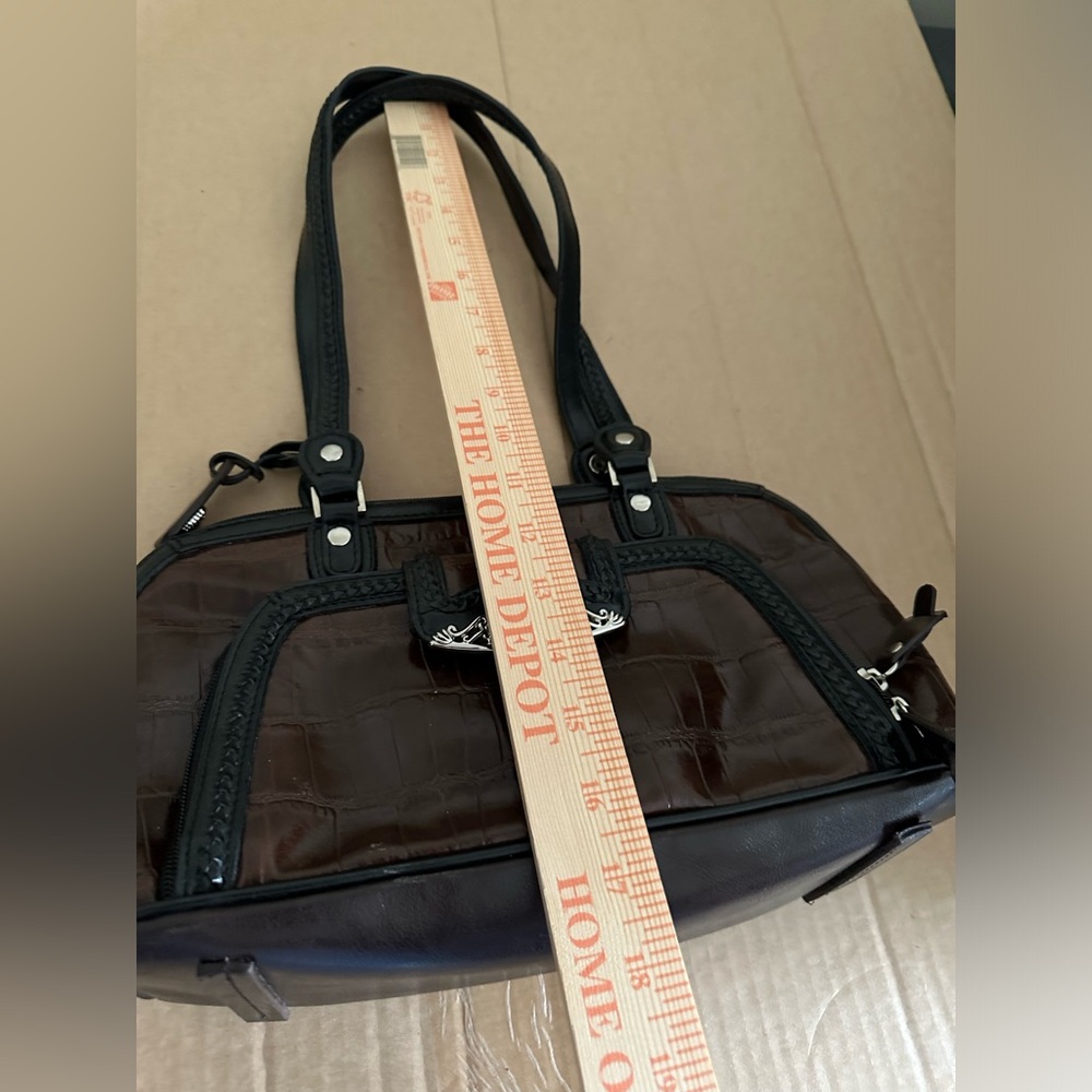 M.C. Brown Croc Inspired Handbag - Picture 11 of 14